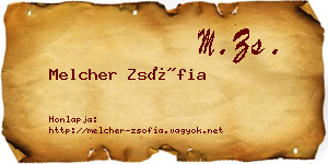 Melcher Zsófia névjegykártya